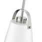 Z-Lite Z-Studio 8" 1-Light Matte White and Brushed Nickel Mini Pendant Light With Metal Shade