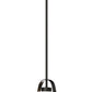 Z-Lite Z Studio 8" Matte Black Steel and Ivory Fabric Pendant Light