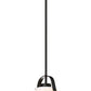 Z-Lite Z Studio 8" Matte Black Steel and Ivory Fabric Pendant Light