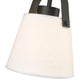 Z-Lite Z Studio 8" Matte Black Steel and Ivory Fabric Pendant Light