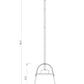 Z-Lite Z Studio 8" Matte Black Steel and Ivory Fabric Pendant Light