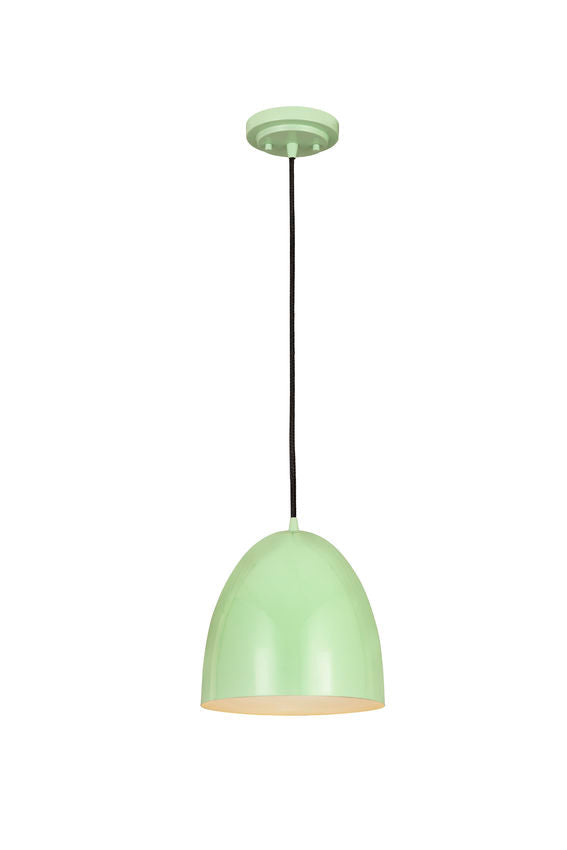 Z-Lite Z Studio Dome Pendant 10" 1-Light Mint Iron Pendant Light