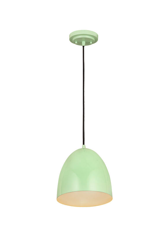 Z-Lite Z Studio Dome Pendant 10" 1-Light Mint Iron Pendant Light