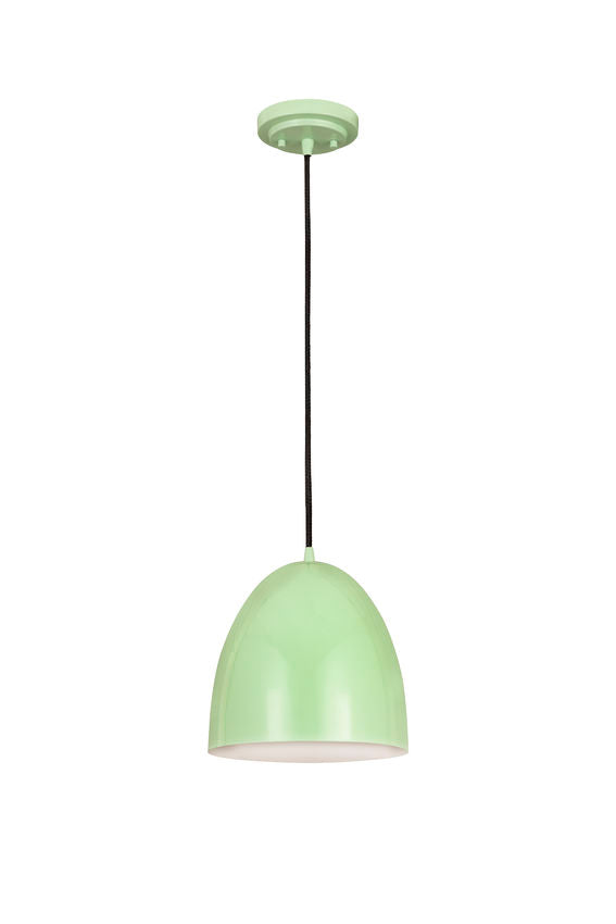 Z-Lite Z Studio Dome Pendant 10" 1-Light Mint Iron Pendant Light