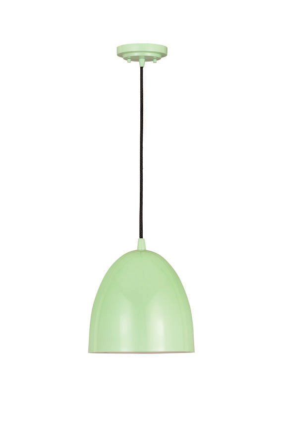 Z-Lite Z Studio Dome Pendant 10" 1-Light Mint Iron Pendant Light