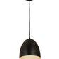 Z-Lite Z Studio Dome Pendant 10" 1-Light Satin Black Iron Pendant Light