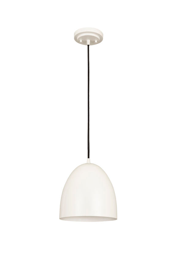 Z-Lite Z Studio Dome Pendant 10" 1-Light Satin White Iron Pendant Light
