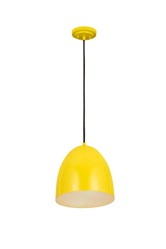 Z-Lite Z Studio Dome Pendant 10" 1-Light Yellow Iron Pendant Light