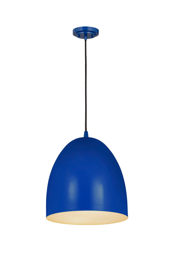 Z-Lite Z Studio Dome Pendant 12" 1-Light Blue Iron Pendant Light