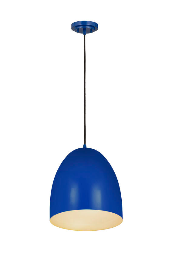 Z-Lite Z Studio Dome Pendant 12" 1-Light Blue Iron Pendant Light