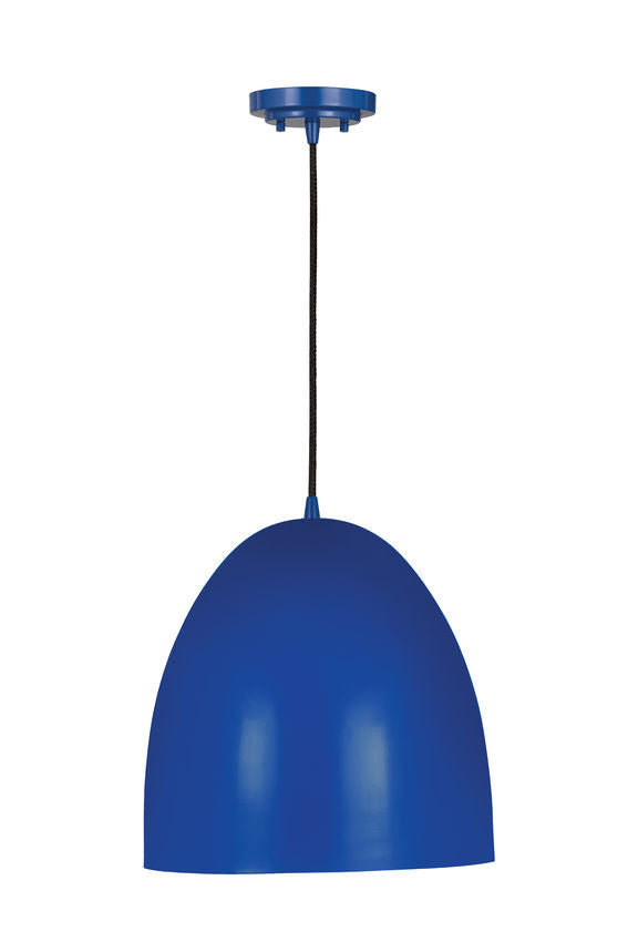Z-Lite Z Studio Dome Pendant 12" 1-Light Blue Iron Pendant Light