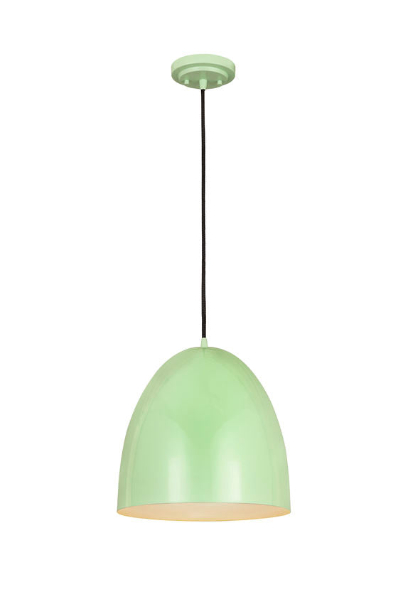 Z-Lite Z Studio Dome Pendant 12" 1-Light Mint Iron Pendant Light