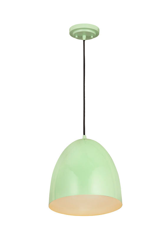 Z-Lite Z Studio Dome Pendant 12" 1-Light Mint Iron Pendant Light