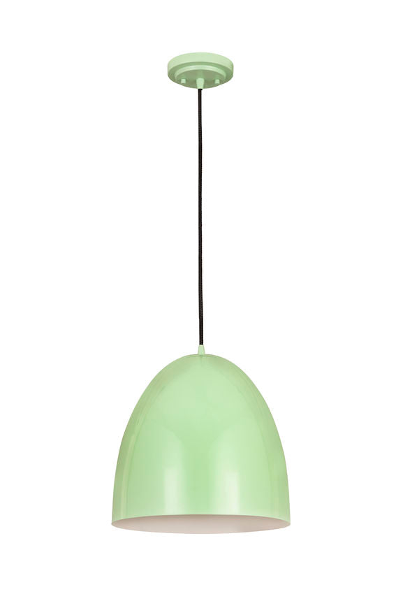 Z-Lite Z Studio Dome Pendant 12" 1-Light Mint Iron Pendant Light