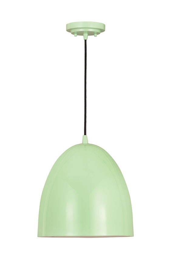 Z-Lite Z Studio Dome Pendant 12" 1-Light Mint Iron Pendant Light