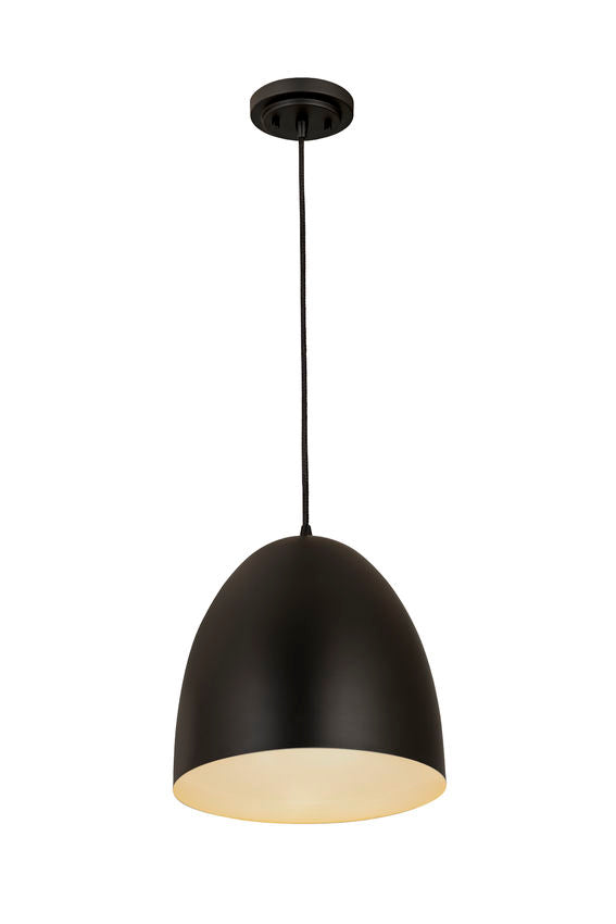 Z-Lite Z Studio Dome Pendant 12" 1-Light Satin Black Iron Pendant Light