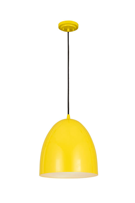 Z-Lite Z Studio Dome Pendant 12" 1-Light Yellow Iron Pendant Light