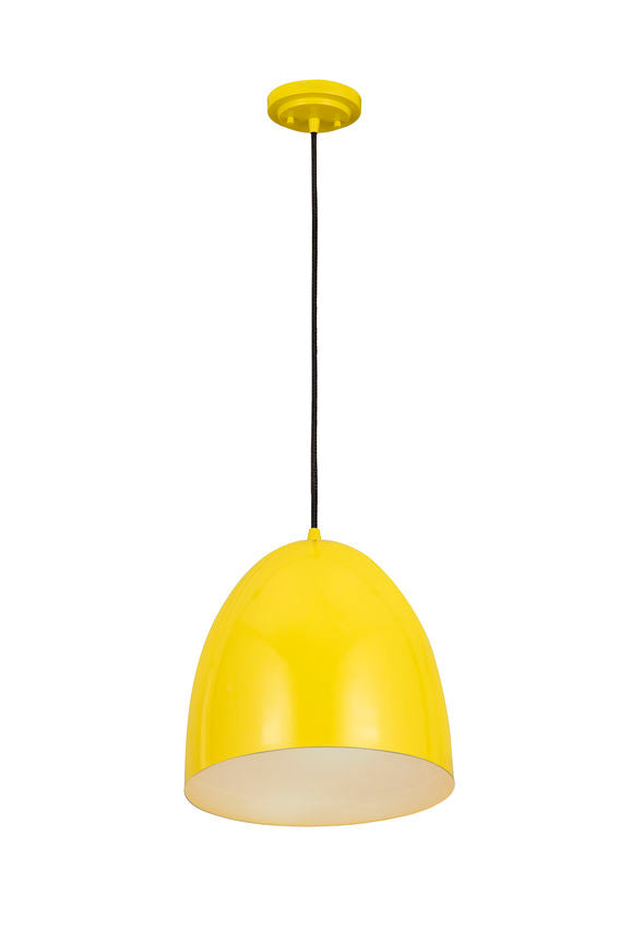 Z-Lite Z Studio Dome Pendant 12" 1-Light Yellow Iron Pendant Light
