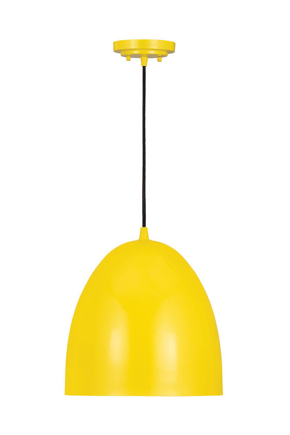 Z-Lite Z Studio Dome Pendant 12" 1-Light Yellow Iron Pendant Light