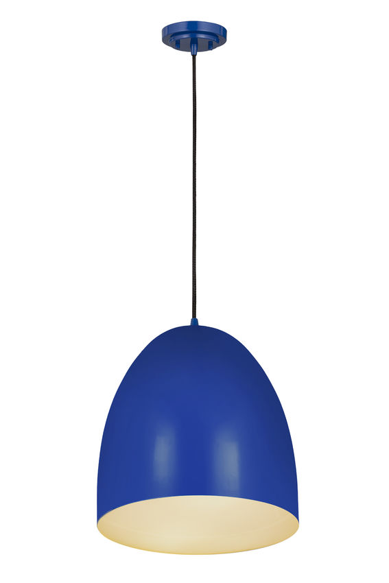 Z-Lite Z Studio Dome Pendant 19" 3-Light Blue Iron Pendant Light