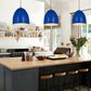 Z-Lite Z Studio Dome Pendant 19" 3-Light Blue Iron Pendant Light