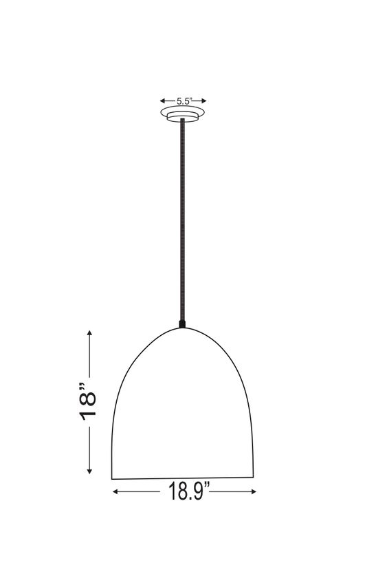 Z-Lite Z Studio Dome Pendant 19" 3-Light Mint Iron Pendant Light