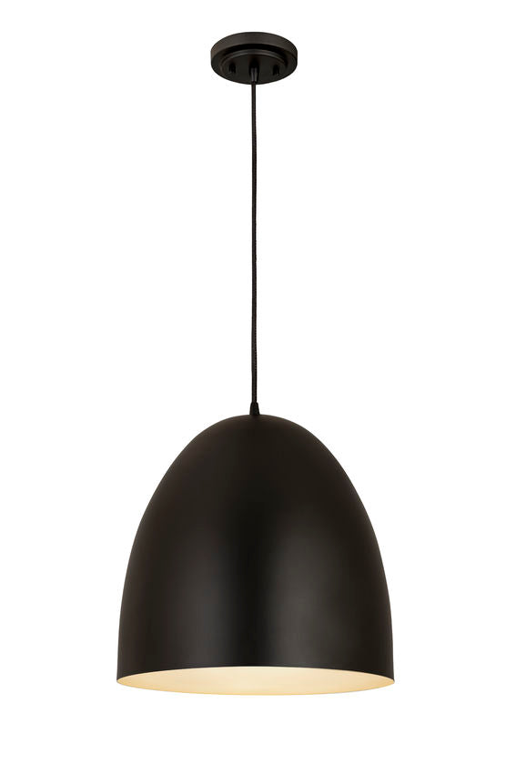 Z-Lite Z Studio Dome Pendant 19" 3-Light Satin Black Iron Pendant Light