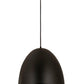 Z-Lite Z Studio Dome Pendant 19" 3-Light Satin Black Iron Pendant Light