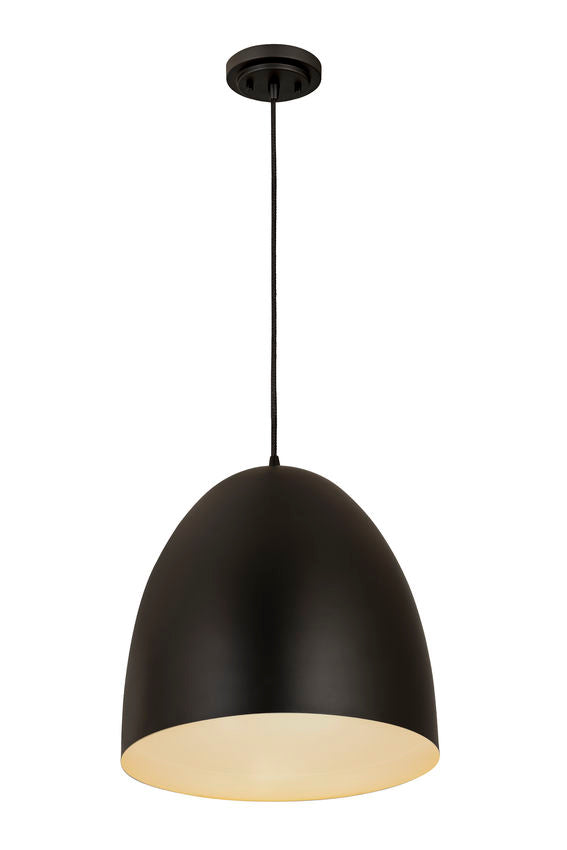 Z-Lite Z Studio Dome Pendant 19" 3-Light Satin Black Iron Pendant Light
