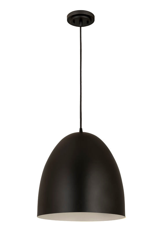 Z-Lite Z Studio Dome Pendant 19" 3-Light Satin Black Iron Pendant Light