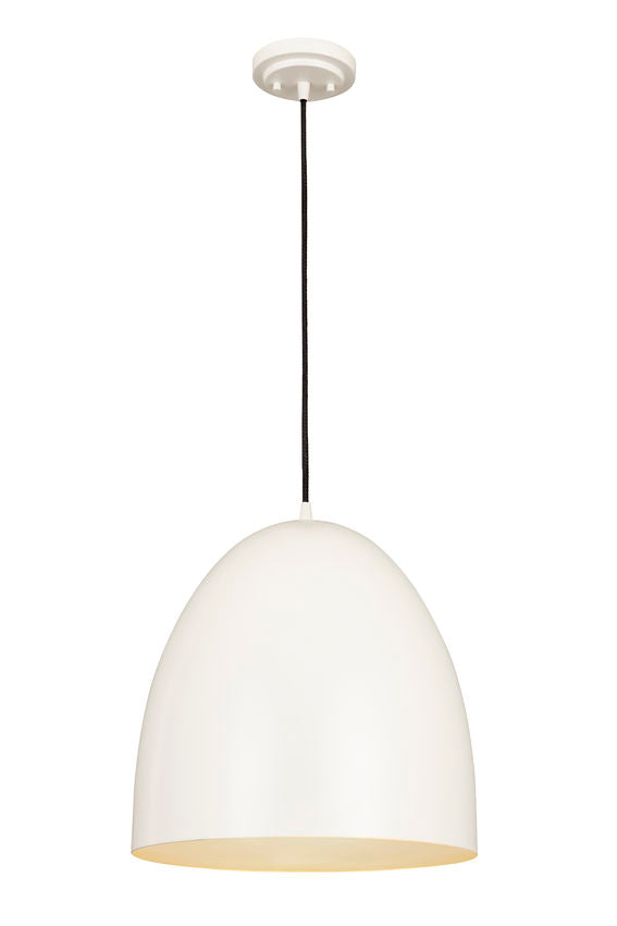 Z-Lite Z Studio Dome Pendant 19" 3-Light Satin White Iron Pendant Light