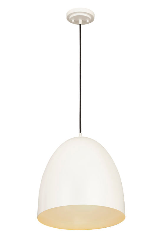 Z-Lite Z Studio Dome Pendant 19" 3-Light Satin White Iron Pendant Light