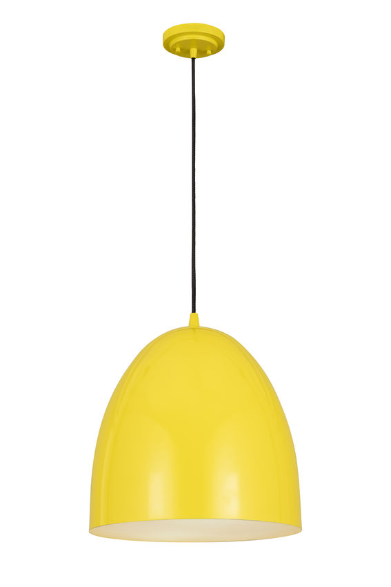 Z-Lite Z Studio Dome Pendant 19" 3-Light Yellow Iron Pendant Light