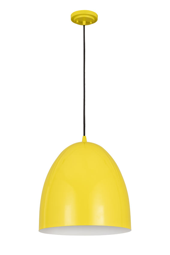 Z-Lite Z Studio Dome Pendant 19" 3-Light Yellow Iron Pendant Light