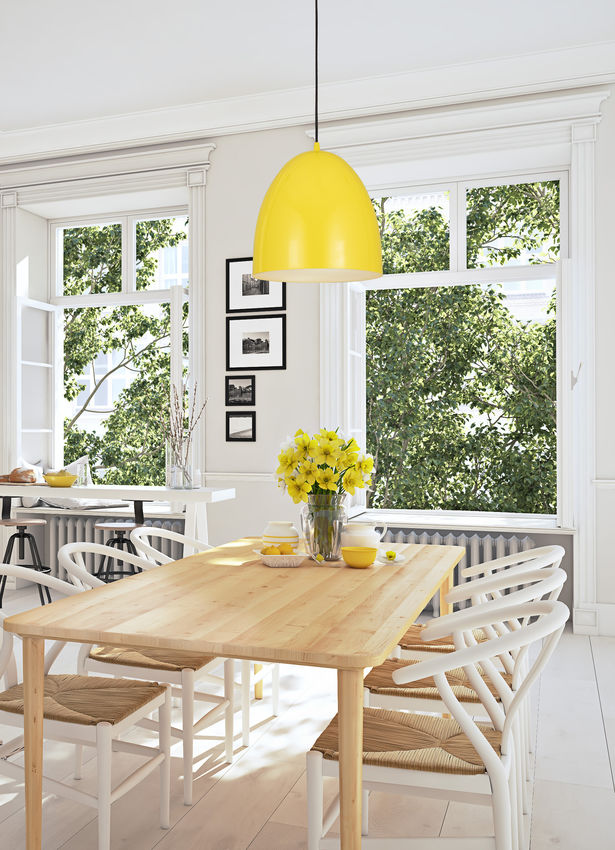 Z-Lite Z Studio Dome Pendant 19" 3-Light Yellow Iron Pendant Light