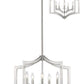 Z-Lite Zander 24" 5-Light Brushed Nickel Steel Pendant Light