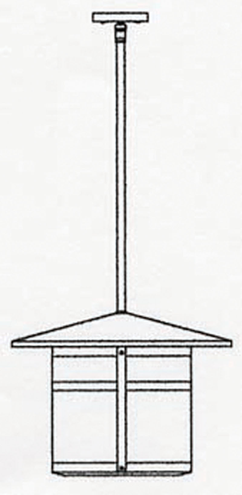 Arroyo Craftsman Berkeley 17" Bronze Long Body Stem Hung Pendant With Clear Seedy Glass