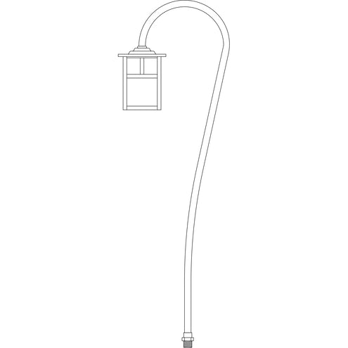 Arroyo Craftsman Mission 5" Bronze Low Voltage Fixture With T-Bar Overlay and Tan Glass