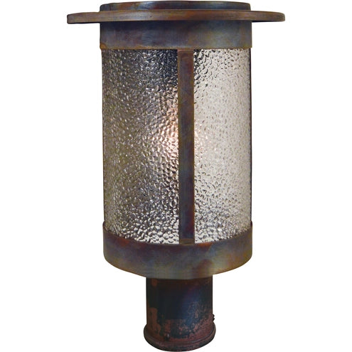 Arroyo Craftsman Santorini 9" Mission Brown Post Mount With Dew Drop Glass