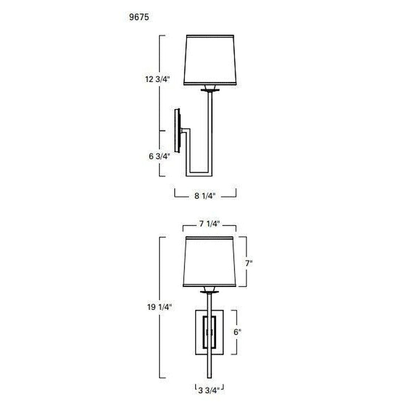 Norwell Lighting Maya 6" x 4" 1-Light Sconce Brushed Nickel Indoor Wall Light With Fabric Diffuser