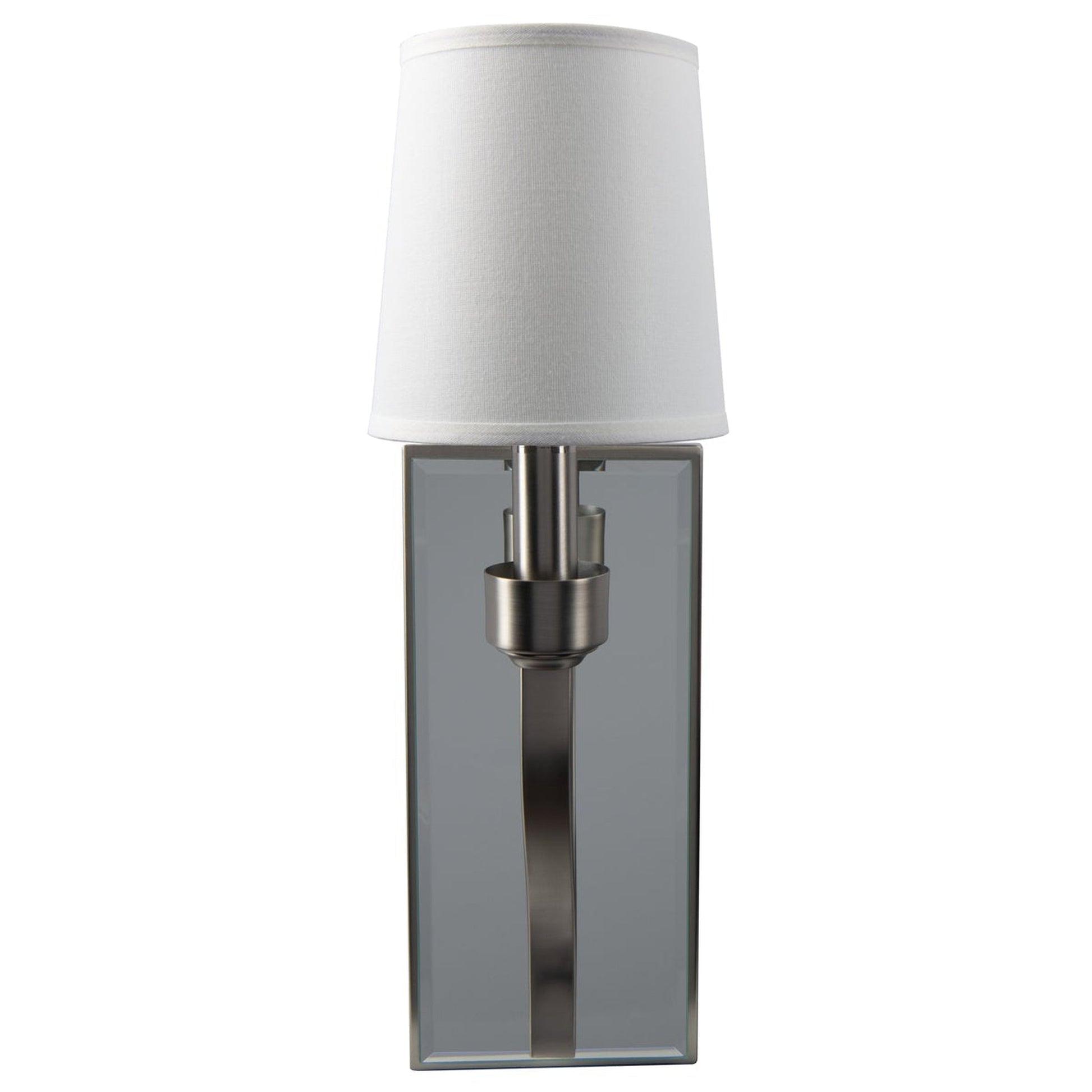 Norwell Lighting Roule 17" x 5" 1-Light Brushed Nickel Indoor Wall Light With Fabric Diffuser