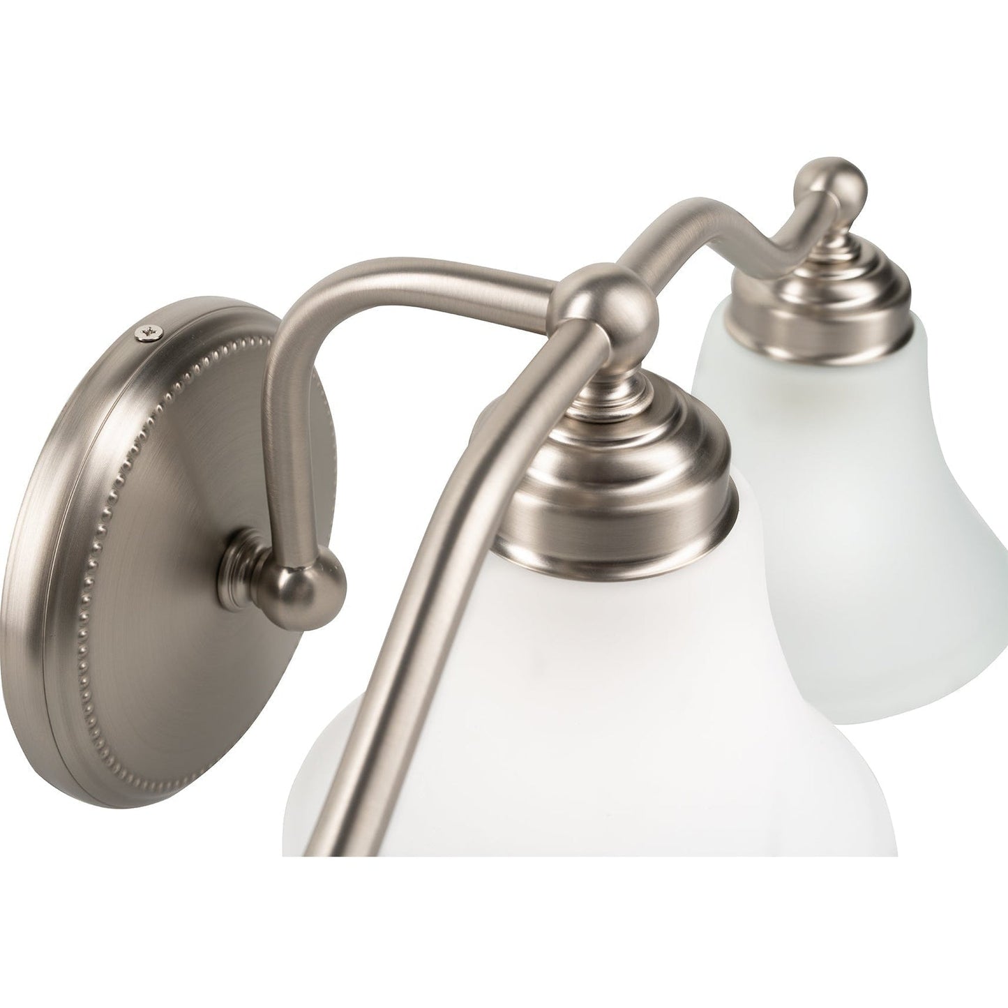 Norwell Lighting Soleil 9" x 22" 3-Light Sconce Brushed Nickel Vanity Light With Flared Glass Diffuser