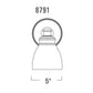 Norwell Lighting Spencer 9" x 5" 1-Light Sconce Chrome Vanity Light With Opal Glass Diffuser