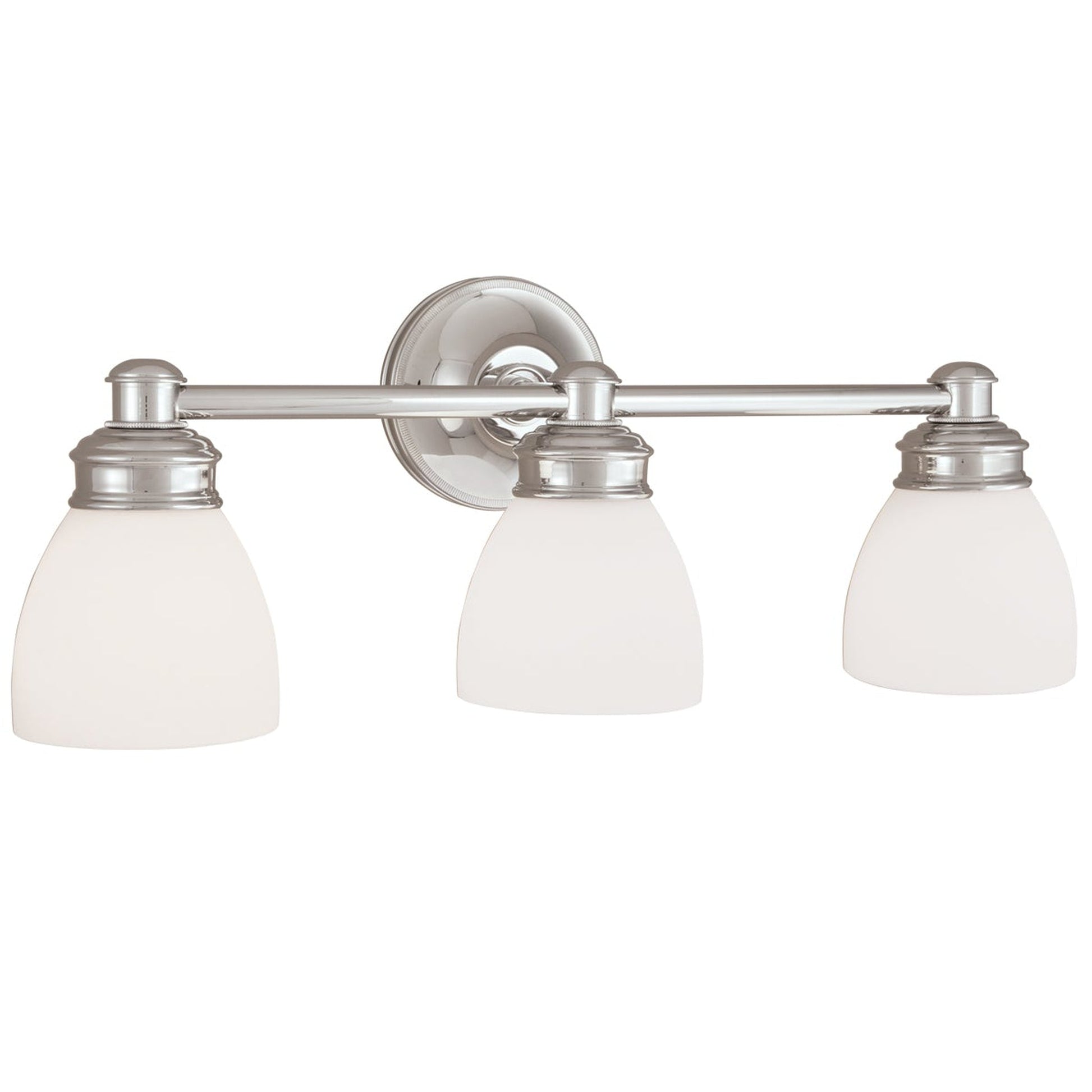 Norwell Lighting Spencer 9" x 5" 3-Light Sconce Chrome Vanity Light With Opal Glass Diffuser